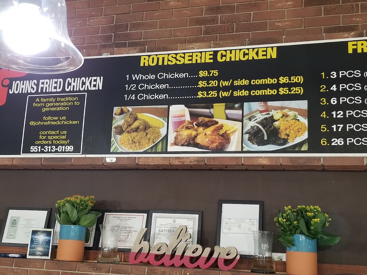 John's Fried Chicken Menu-1